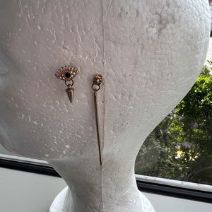Asymmetrical Eye Earrings